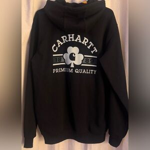 Carhartt Black Pullover Hoodie with Circular Chest Logo